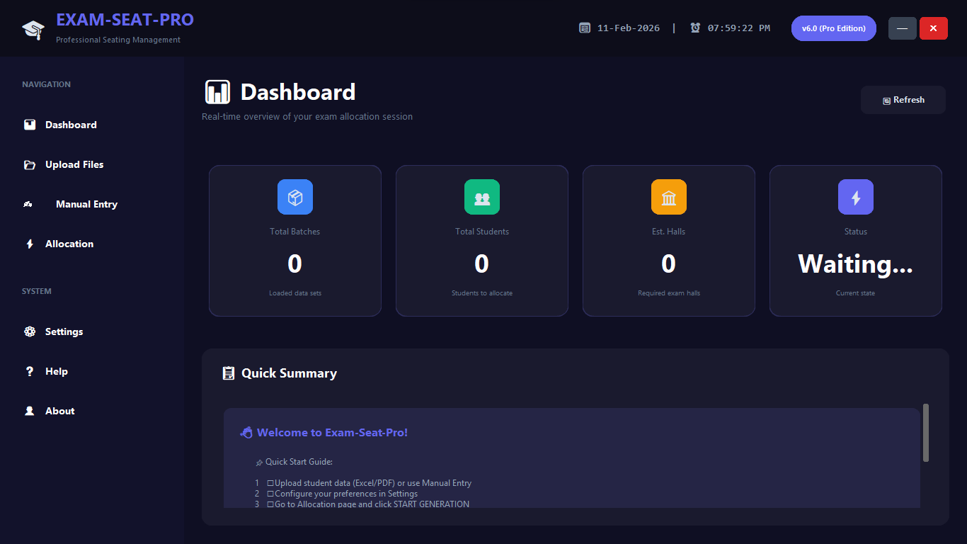 Exam Seat Allocator Pro